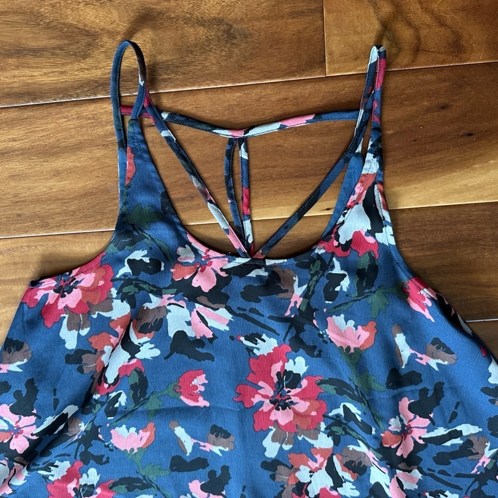 BP. Blue Floral Flowy Summer Dress size Small - Picture 2 of 4